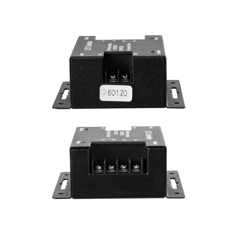 GLOBOSTAR® CCTCONTROLLER 73351 Σετ Dimmer / Controller με RF Ασύρματο Χειριστήριο με 2 x 6A 144W Κανάλια DC 12-24V 12A 288W Max IP20 - RF2.4Ghz SYNC - Μ8.3 x Π8.3 x Υ3.2cm - 2 Χρόνια Εγγύηση