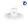 GloboStar® DIY 77561 Επιτοίχιο Εξάρτημα Στήριξης Καλωδίου Φωτιστικού - Φ4.5 x Υ2cm - Λευκό - Σιλικόνης - 5 Χρόνια Εγγύηση