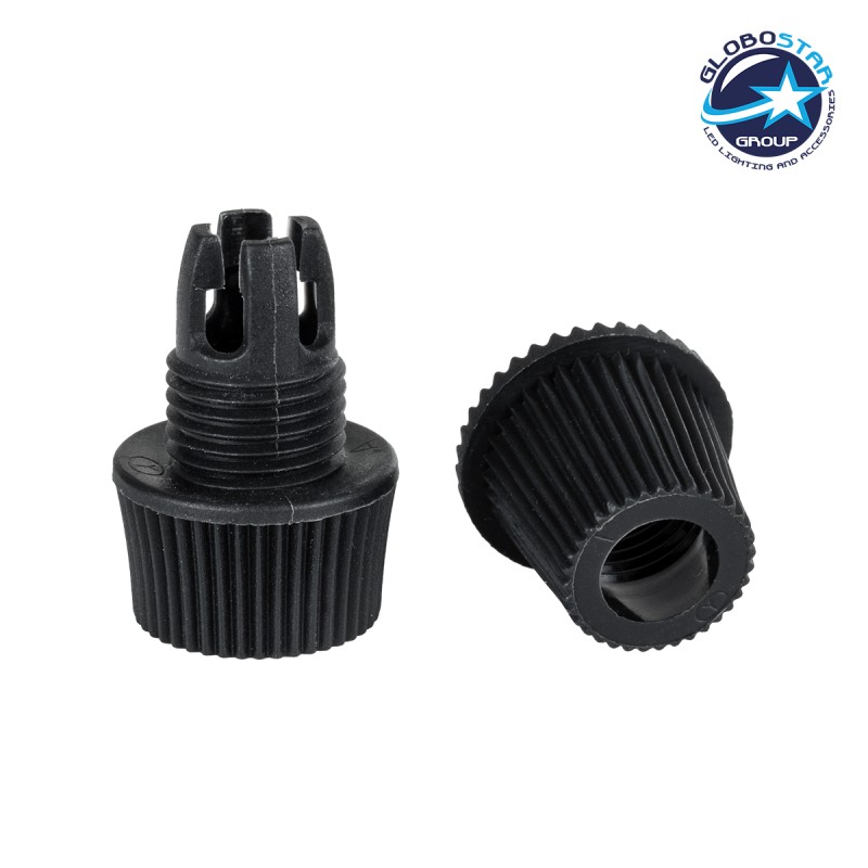 GLOBOSTAR® GLAND 77564 Στυπιοθλίπτης/Στήριγμα Καλωδίου - Μαύρο -  Μ1.6 x Π1.6 x Υ2.3cm