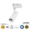 GloboStar® LUGANO 60802 Μονοφασικό Φωτιστικό Σποτ Ράγας LED 10W 1200lm 36° Acrylic HQ LENS AC 220-240V IP20 Φ4.5 x Υ18cm Θερμό Λευκό 2700K - EUROTRACK® System 1L+1N - Λευκό - Bridgelux Chip - TÜV Certified Driver - 5 Χρόνια Εγγύηση