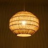 GLOBOSTAR® CAYMAN 00522 Boho Κρεμαστό Φωτιστικό Οροφής με Ντουί 1 x E27 AC 220-240V IP20 - Μπεζ - Μ40 x Π40 x Υ30cm