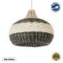 GLOBOSTAR® BARBADOS 01946 Boho Κρεμαστό Φωτιστικό Οροφής με Ντουί 1 x E27 AC 220-240V IP20 - Μπεζ & Λαδί - Μ40 x Π40 x Υ34cm