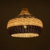 GLOBOSTAR® BARBADOS 01946 Boho Κρεμαστό Φωτιστικό Οροφής με Ντουί 1 x E27 AC 220-240V IP20 - Μπεζ & Λαδί - Μ40 x Π40 x Υ34cm