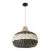 GLOBOSTAR® BARBADOS 01946 Boho Κρεμαστό Φωτιστικό Οροφής με Ντουί 1 x E27 AC 220-240V IP20 - Μπεζ & Λαδί - Μ40 x Π40 x Υ34cm