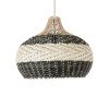 GLOBOSTAR® BARBADOS 01946 Boho Κρεμαστό Φωτιστικό Οροφής με Ντουί 1 x E27 AC 220-240V IP20 - Μπεζ & Λαδί - Μ40 x Π40 x Υ34cm