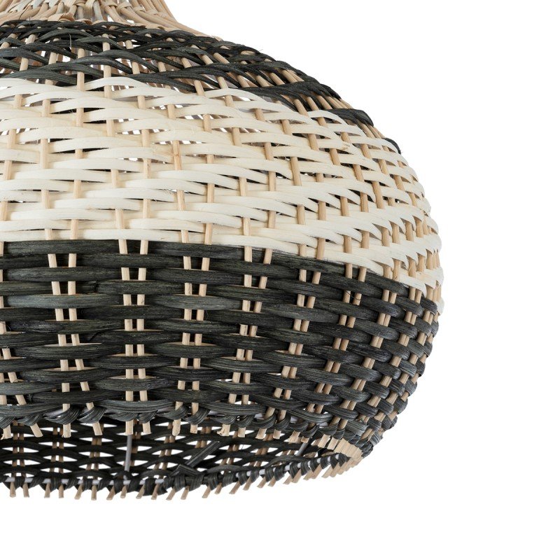 GLOBOSTAR® BARBADOS 01946 Boho Κρεμαστό Φωτιστικό Οροφής με Ντουί 1 x E27 AC 220-240V IP20 - Μπεζ & Λαδί - Μ40 x Π40 x Υ34cm
