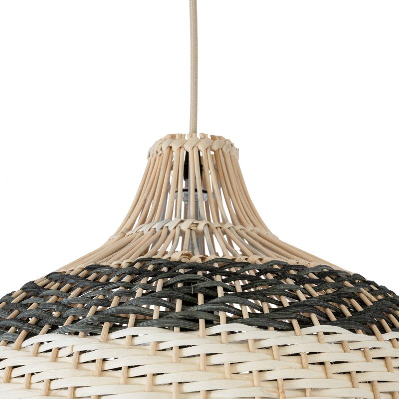 GLOBOSTAR® BARBADOS 01946 Boho Κρεμαστό Φωτιστικό Οροφής με Ντουί 1 x E27 AC 220-240V IP20 - Μπεζ & Λαδί - Μ40 x Π40 x Υ34cm