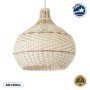 GLOBOSTAR® SANTACRUZ 01950 Boho Κρεμαστό Φωτιστικό Οροφής με Ντουί 1 x E27 AC 220-240V IP20 - Μπεζ & Καφέ - Μ40 x Π40 x Υ40cm