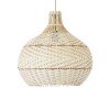 GLOBOSTAR® SANTACRUZ 01950 Boho Κρεμαστό Φωτιστικό Οροφής με Ντουί 1 x E27 AC 220-240V IP20 - Μπεζ & Καφέ - Μ40 x Π40 x Υ40cm