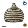 GLOBOSTAR® JAMAICA 01955 Boho Κρεμαστό Φωτιστικό Οροφής με Ντουί 1 x E27 AC 220-240V IP20 - Μπεζ & Λαδί - Μ60 x Π60 x Υ60cm