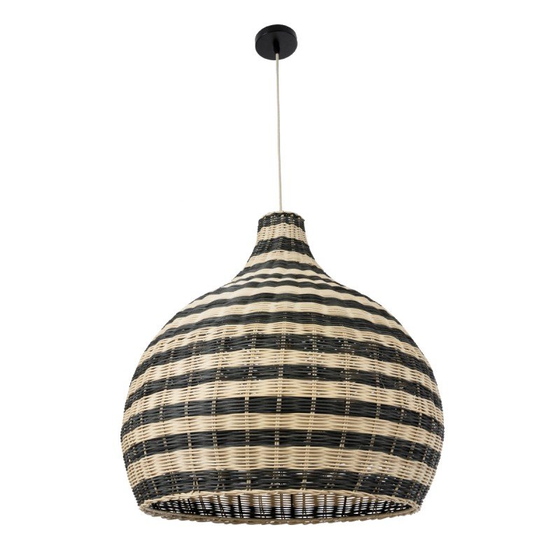 GLOBOSTAR® JAMAICA 01955 Boho Κρεμαστό Φωτιστικό Οροφής με Ντουί 1 x E27 AC 220-240V IP20 - Μπεζ & Λαδί - Μ60 x Π60 x Υ60cm