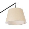 GLOBOSTAR® KELSIE 02030 Μοντέρνο Επιδαπέδιο Φωτιστικό με Ντουί 1 x E27 AC 220-240V IP20 - Μαύρο & Μπεζ - Μ40 x Π125 x Υ140cm