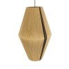 GLOBOSTAR® SALERNO 02077 Boho Κρεμαστό Φωτιστικό Οροφής με Ντουί 1 x E27 AC 220-240V IP20 - Μπεζ & Μαύρο - Μ50 x Π50 x Υ80cm