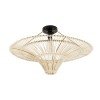 GLOBOSTAR® PALERMO 02152 Boho Κρεμαστό Φωτιστικό Οροφής με Ντουί 1 x E27 AC 220-240V IP20 - Μπεζ - Μ60 x Π60 x Υ36cm