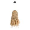 GLOBOSTAR® PORTOFERRAIO 02170 Boho Κρεμαστό Φωτιστικό Οροφής με Ντουί 1 x E27 AC 220-240V IP20 - Μπεζ - Μ30 x Π30 x Υ70cm