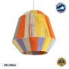 GLOBOSTAR® SALERNO 02188 Boho Κρεμαστό Φωτιστικό Οροφής με Ντουί 1 x E27 AC 220-240V IP20 - Πολύχρωμο - Μ50 x Π50 x Υ50cm