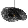 GLOBOSTAR® MEXICO 02201 Boho Κρεμαστό Φωτιστικό Οροφής με Ντουί 1 x E27 AC 220-240V IP20 - Μαύρο - Μ65 x Π45 x Υ18cm