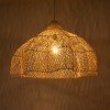 GLOBOSTAR® ADEJE 02211 Boho Κρεμαστό Φωτιστικό Οροφής με Ντουί 1 x E27 AC 220-240V IP20 - Μπεζ - Μ80 x Π80 x Υ55cm
