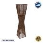 GLOBOSTAR® PALMA 02275 Boho Επιδαπέδιο Φωτιστικό με Ντουί 2 x E27 AC 220-240V IP20 - Καφέ - Μ30 x Π30 x Υ130cm
