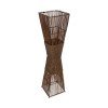 GLOBOSTAR® PALMA 02275 Boho Επιδαπέδιο Φωτιστικό με Ντουί 2 x E27 AC 220-240V IP20 - Καφέ - Μ30 x Π30 x Υ130cm