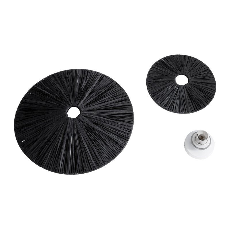 GLOBOSTAR® COLOMBO 02280 Boho Φωτιστικό Τοίχου - Απλίκα με Ντουί 1 x E27 AC 220-240V IP20 - Μαύρο - Μ40 x Π40 x Υ9cm