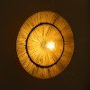 GLOBOSTAR® COLOMBO 02284 Boho Φωτιστικό Τοίχου - Απλίκα με Ντουί 1 x E27 AC 220-240V IP20 - Μπεζ - Μ40 x Π40 x Υ9cm
