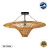 GLOBOSTAR® PALERMO 02308 Boho Φωτιστικό Οροφής με Ντουί 1 x E27 AC 220-240V IP20 - Καφέ - Μ60 x Π60 x Υ36cm GLOBOSTAR® PALERMO 02308 Boho Φωτιστικό Οροφής με Ντουί 1 x E27 AC 220-240V IP20 - Καφέ - Μ60 x Π60 x Υ36cm