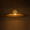 GLOBOSTAR® PALERMO 02311 Boho Κρεμαστό Φωτιστικό Οροφής με Ντουί 1 x E27 AC 220-240V IP20 - Μπεζ - Μ160 x Π160 x Υ45cm