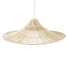 GLOBOSTAR® PALERMO 02311 Boho Κρεμαστό Φωτιστικό Οροφής με Ντουί 1 x E27 AC 220-240V IP20 - Μπεζ - Μ160 x Π160 x Υ45cm