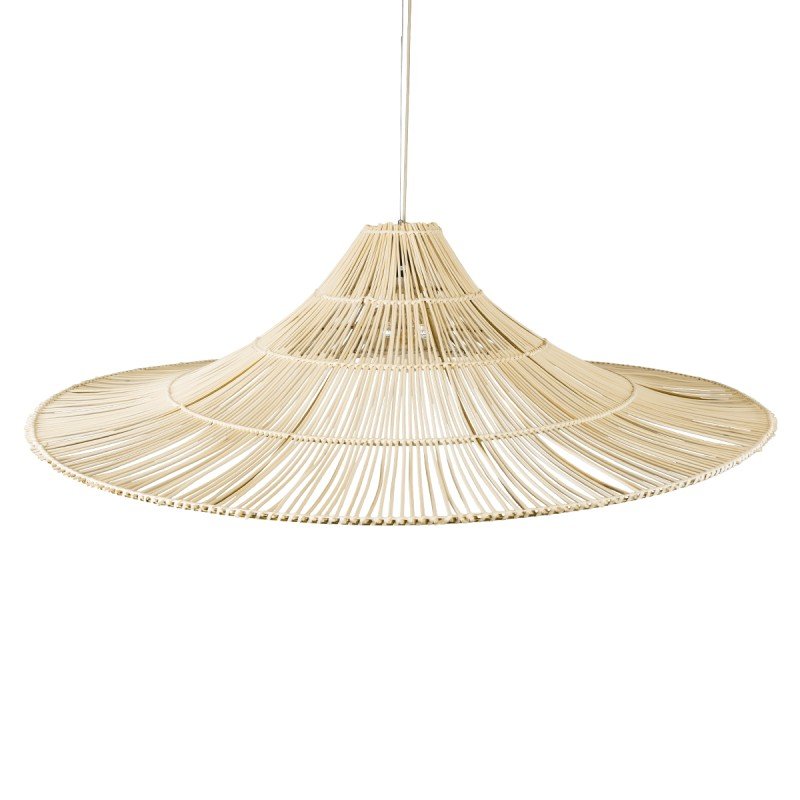 GLOBOSTAR® PALERMO 02311 Boho Κρεμαστό Φωτιστικό Οροφής με Ντουί 1 x E27 AC 220-240V IP20 - Μπεζ - Μ160 x Π160 x Υ45cm