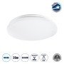 GLOBOSTAR® CELANO 61005 Φωτιστικό Πλαφονιέρα Οροφής LED 20W 2000lm 120° AC 220-240V Αδιάβροχο IP54 Ψυχρό Λευκό 6000K - Lumileds SMD Chip - Λευκό Γαλακτερό - Μ26 x Π26 x Υ6cm - 3 Χρόνια Εγγύηση