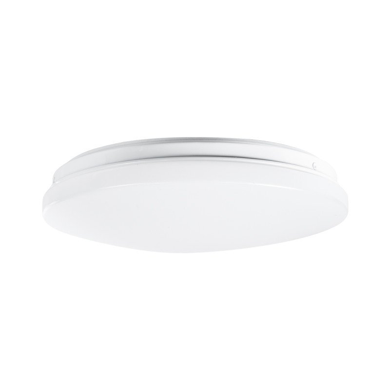 GLOBOSTAR® CELANO 61007 Μοντέρνο Φωτιστικό Οροφής LED 20W 1800lm 120° AC 220-240V Αδιάβροχο IP54 Θερμό Λευκό 2700K - Lumileds SMD Chip - Λευκό Γαλακτερό - Μ26 x Π26 x Υ6cm - 3 Χρόνια Εγγύηση