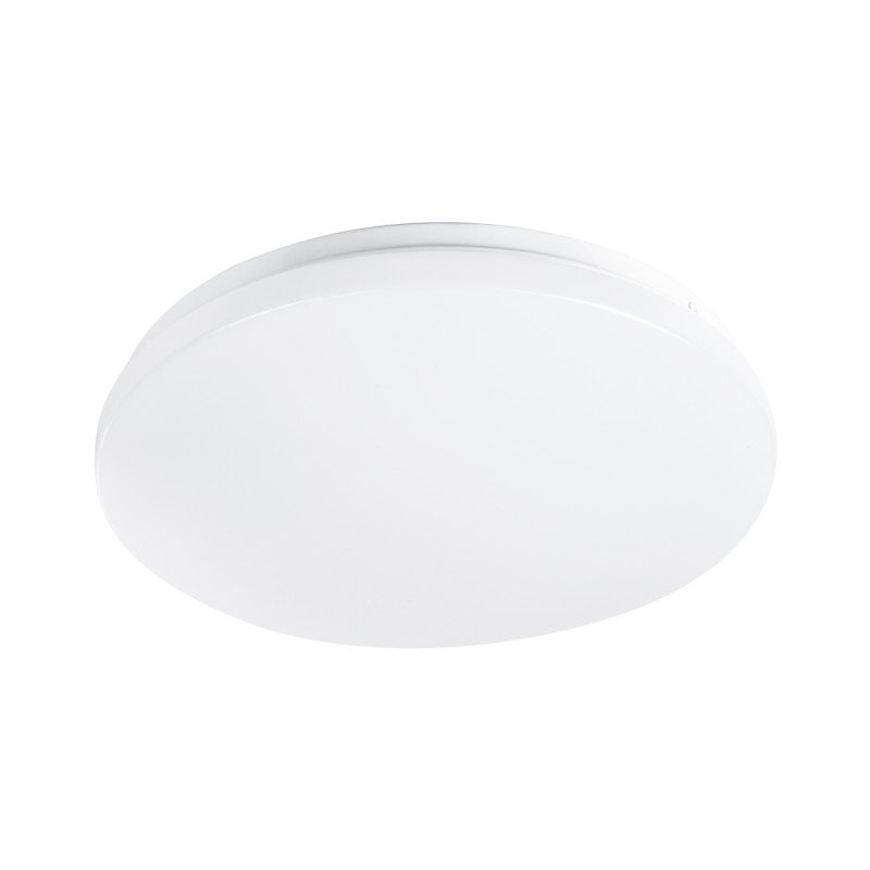 GLOBOSTAR® CELANO 61007 Μοντέρνο Φωτιστικό Οροφής LED 20W 1800lm 120° AC 220-240V Αδιάβροχο IP54 Θερμό Λευκό 2700K - Lumileds SMD Chip - Λευκό Γαλακτερό - Μ26 x Π26 x Υ6cm - 3 Χρόνια Εγγύηση
