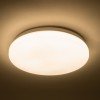 GLOBOSTAR® CELANO 61007 Μοντέρνο Φωτιστικό Οροφής LED 20W 1800lm 120° AC 220-240V Αδιάβροχο IP54 Θερμό Λευκό 2700K - Lumileds SMD Chip - Λευκό Γαλακτερό - Μ26 x Π26 x Υ6cm - 3 Χρόνια Εγγύηση
