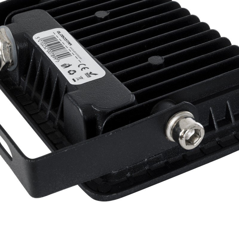 GLOBOSTAR® ATLAS 61516 Προβολέας LED 10W 1200lm 120° AC 220-240V Αδιάβροχο IP67 Φυσικό Λευκό 4500K - Lumileds SMD Chip - TÜV Rheinland Certified - Μαύρο Ματ - Μ10 x Π2 x Υ8cm - 5 Χρόνια Εγγύηση