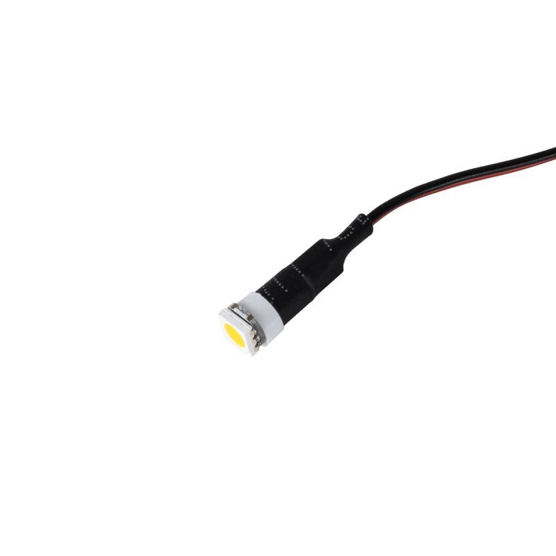 GloboStar® SMD-LED 81483 Υψηλής Ισχύος SMD LED 0.12W 20lm DC 12V - Φ0.7 x Υ2.3cm - Θερμό Λευκό 3000K - Dimmable - 2 Χρόνια Εγγύηση