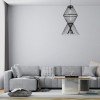 GLOBOSTAR® YOSHI 01929 Boho Κρεμαστό Φωτιστικό Οροφής με Ντουί 1 x E27 AC 220-240V IP20 - Μαύρο - Μ35 x Π35 x Υ60cm