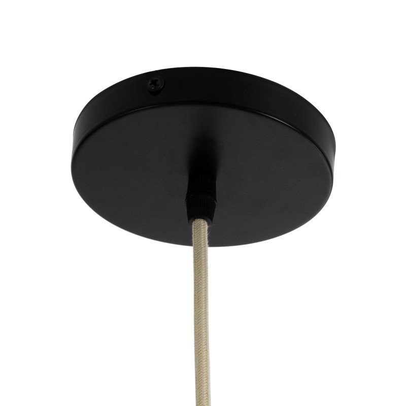 GLOBOSTAR® SAINTLUCIA 02160 Boho Κρεμαστό Φωτιστικό Οροφής με Ντουί 1 x E27 AC 220-240V IP20 - Μπεζ & Καφέ - Μ30 x Π30 x Υ90cm