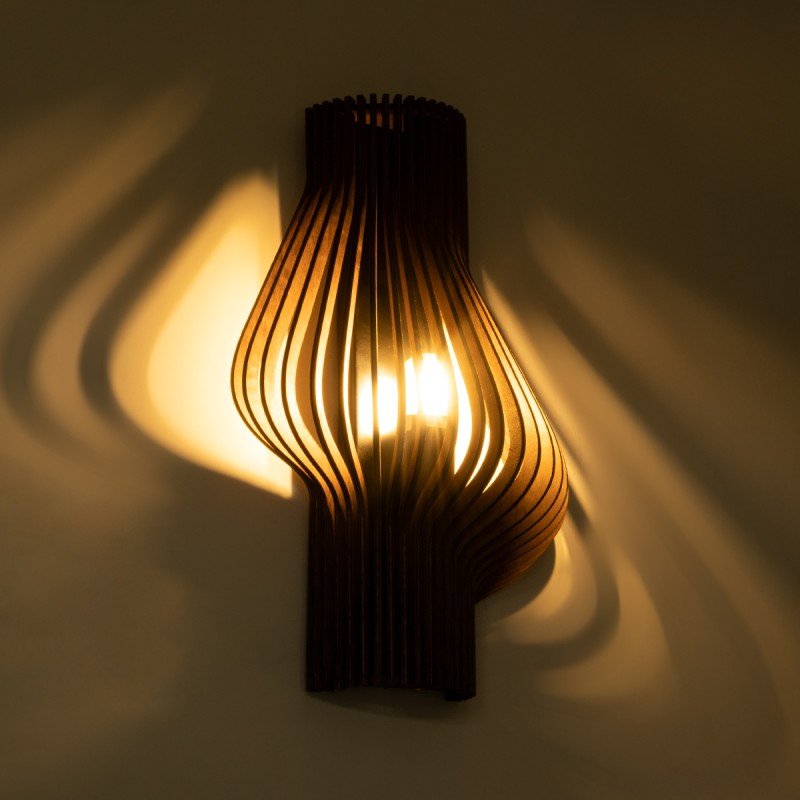GLOBOSTAR® MIHIRO 02175 Boho Φωτιστικό Τοίχου - Απλίκα με Ντουί 1 x E27 AC 220-240V IP20 - Καφέ - Μ25 x Π13 x Υ40cm