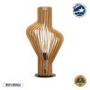 GLOBOSTAR® MIHIRO 02176 Boho Επιτραπέζιο Φωτιστικό Πορτατίφ με Ντουί 1 x E27 AC 220-240V IP20 - Μπεζ& Μαύρο - Μ33 x Π33 x Υ57cm