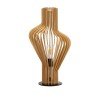 GLOBOSTAR® MIHIRO 02176 Boho Επιτραπέζιο Φωτιστικό Πορτατίφ με Ντουί 1 x E27 AC 220-240V IP20 - Μπεζ& Μαύρο - Μ33 x Π33 x Υ57cm