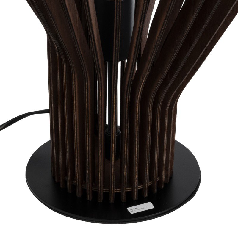 GLOBOSTAR® MIHIRO 02177 Boho Επιτραπέζιο Φωτιστικό Πορτατίφ με Ντουί 1 x E27 AC 220-240V IP20 - Καφέ & Μαύρο - Μ33 x Π33 x Υ57cm