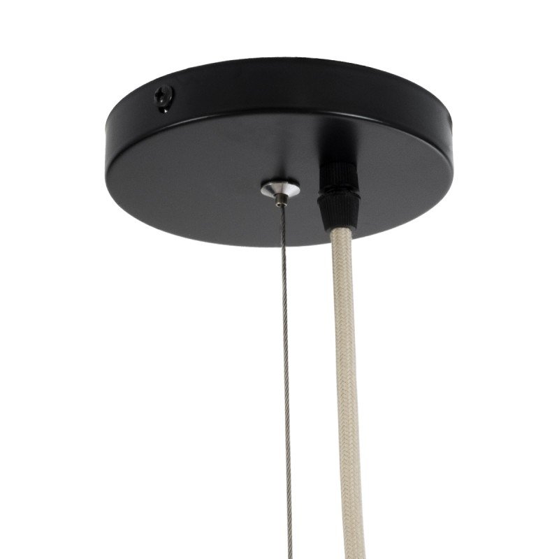 GLOBOSTAR® KAIA 02347 Boho Κρεμαστό Φωτιστικό Οροφής με Ντουί 1 x E27 AC 220-240V IP20 - Μπεζ - Μ80 x Π80 x Υ26cm