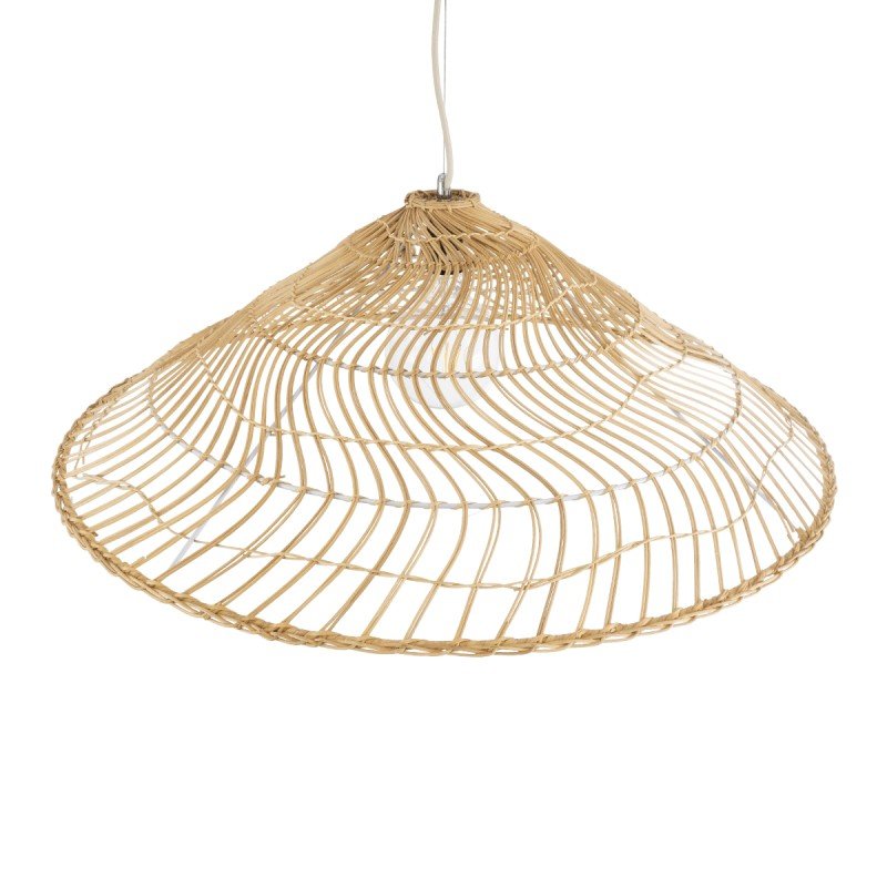 GLOBOSTAR® KAIA 02347 Boho Κρεμαστό Φωτιστικό Οροφής με Ντουί 1 x E27 AC 220-240V IP20 - Μπεζ - Μ80 x Π80 x Υ26cm