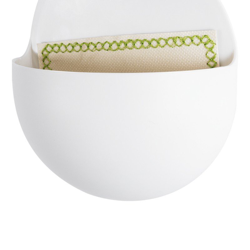 GloboStar® Artificial Garden LYON 20551 Διακοσμητική Πλαστική Γλάστρα -  Λευκό - Μ12 x Π6 x Υ13.5cm