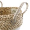 GloboStar® Artificial Garden SANTORINI 20576 Διακοσμητικό Πλεκτό Κασπώ Γλάστρα - Flower Pot Μπεζ με Λευκό Φ28 x Υ24cm GloboStar® Artificial Garden SANTORINI 20576 Διακοσμητικό Πλεκτό Κασπώ Γλάστρα - Flower Pot Μπεζ με Λευκό Φ28 x Υ24cm