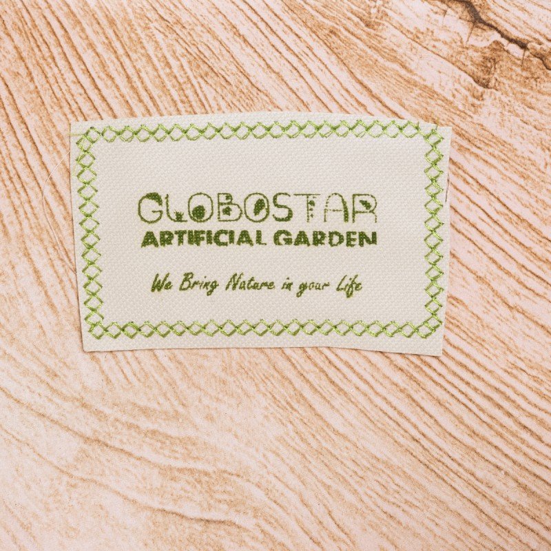 GloboStar® Artificial Garden PANDORA 20707 Επιδαπέδιο Πολυεστερικό Τσιμεντένιο Κασπώ Γλάστρα - Flower Pot Λευκό με Καφέ Μ49 x Π45 x Υ90cm