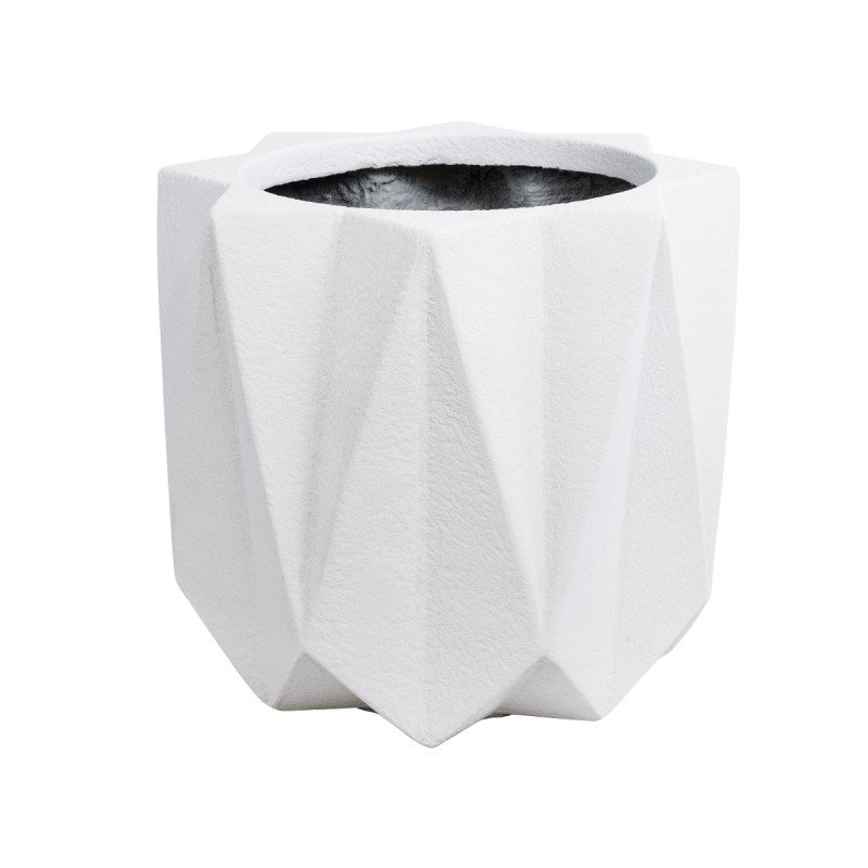GloboStar® Artificial Garden PADOVA 20741 Επιδαπέδιο Πολυεστερικό Τσιμεντένιο Κασπώ Γλάστρα - Flower Pot Λευκό Φ51 x Υ46cm GloboStar® Artificial Garden PADOVA 20741 Επιδαπέδιο Πολυεστερικό Τσιμεντένιο Κασπώ Γλάστρα - Flower Pot Λευκό Φ51 x Υ46cm