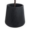 GloboStar® Artificial Garden SOHO 20791 Επιδαπέδιο Πολυεστερικό Τσιμεντένιο Κασπώ Γλάστρα - Flower Pot Μαύρο Φ65 x Υ60cm