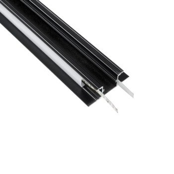 GLOBOSTAR® ALP-WALL-UPDOWN CONCEALED 70845-3M Επιφανειακό Προφίλ Αλουμινίου Ειδικό για Δημιουργία Κρυφού Φωτισμού Up & Down με Λευκό Γαλακτερό Πατητό Κάλυμμα για Ταινίες LED IP20 - Μαύρο & Λευκό - Μ300 x Π5 x Υ1.7cm